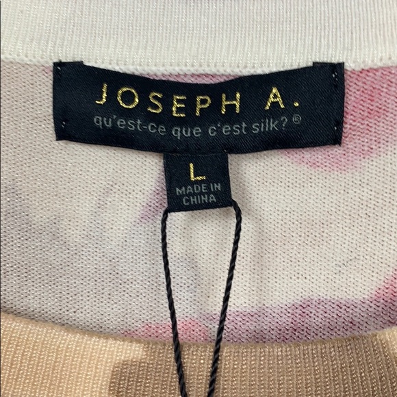 NWT Joseph A. Burgundy/pink sweater size Lg - Picture 4 of 6